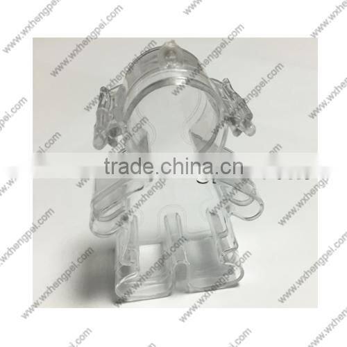Cleverish portable cute transparent human shape plastic storage jewelry wedding box kit