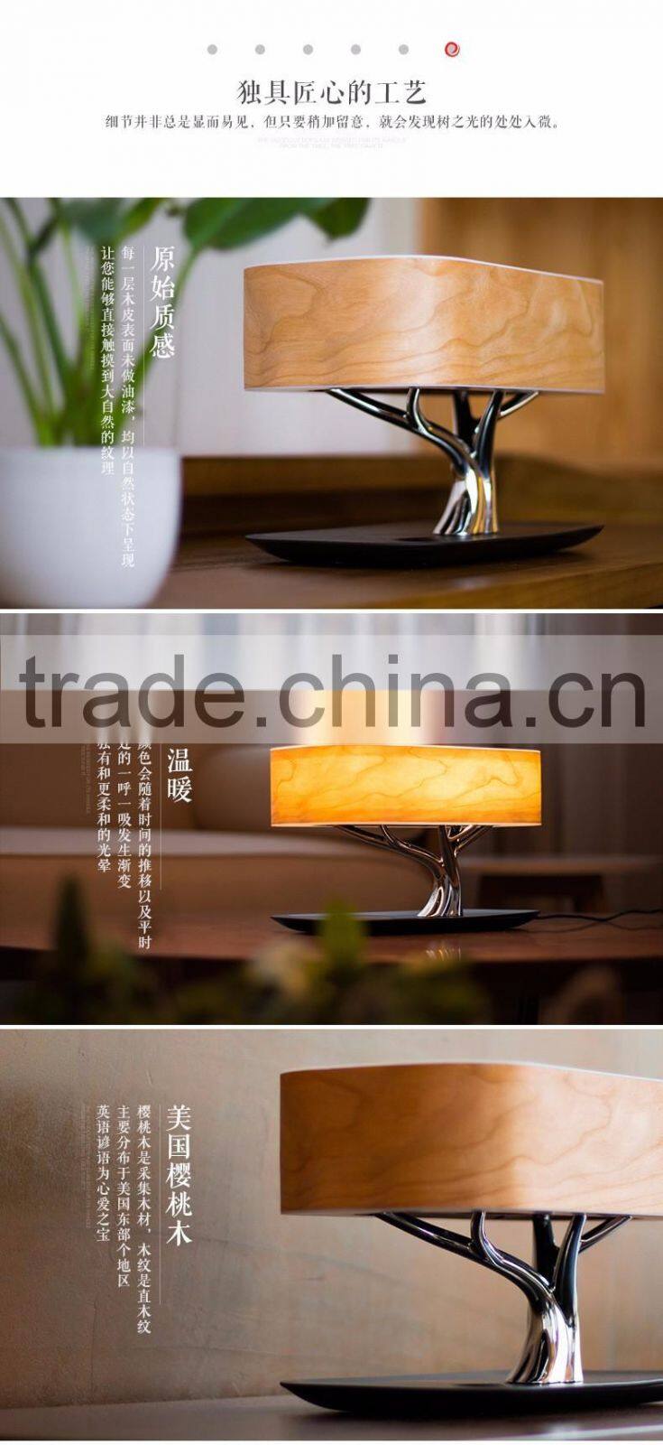 Multimedia Loudspeaker With Atmosphere Lamp. Wireless Charge Bluetooth Speaker Box Night Light for Bedroom