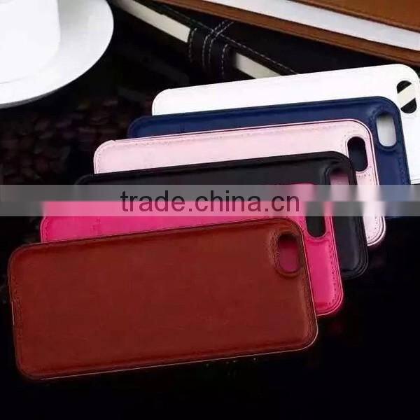 Good Design Metal Frame PU Leather Phone Case For Iphone6, Metal Frame Case PU leather Back Phone Case For Iphone6