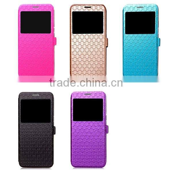 Embossing PU Leather Phone Case, Holder Stand Magnetic Flip leather Case With window For Samsung Note 7