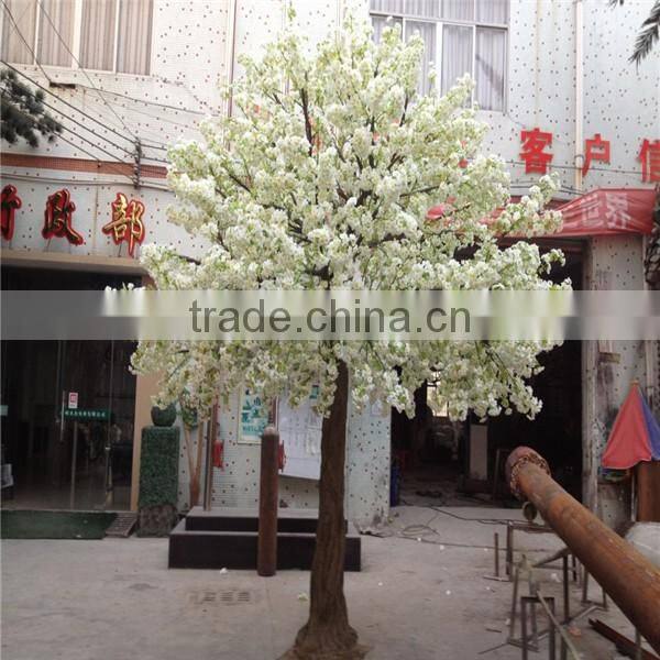 SJ223002 artificial cherry blossom sakura tree large plastic white color flower tree