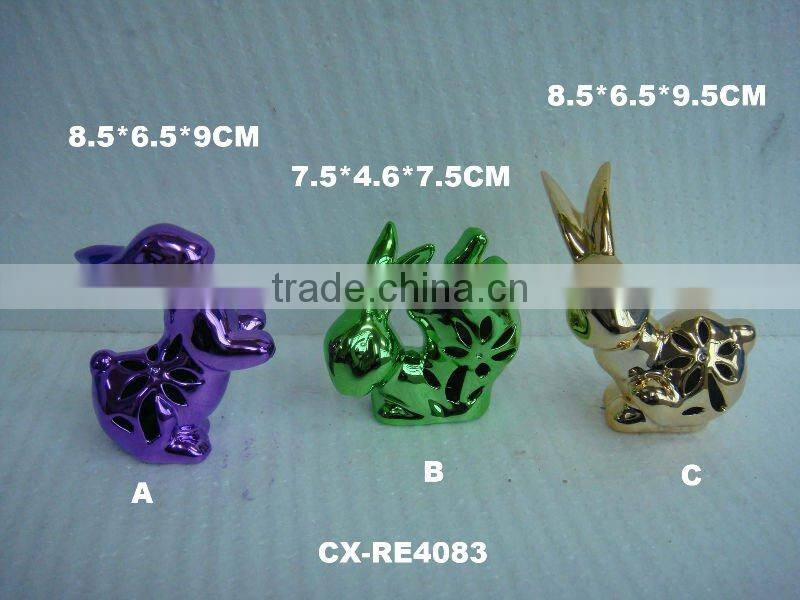 easter ceramic egg holder chicken-Ceramic Rabbit