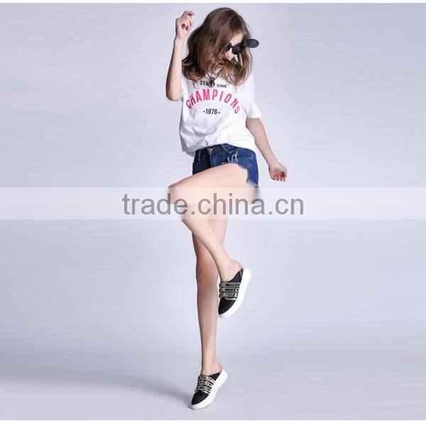 2017 New fashion jeans plus size denim shorts in 4 colors thin style for girls