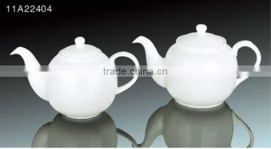 Fine bone china white ceramic coffee and tea pot