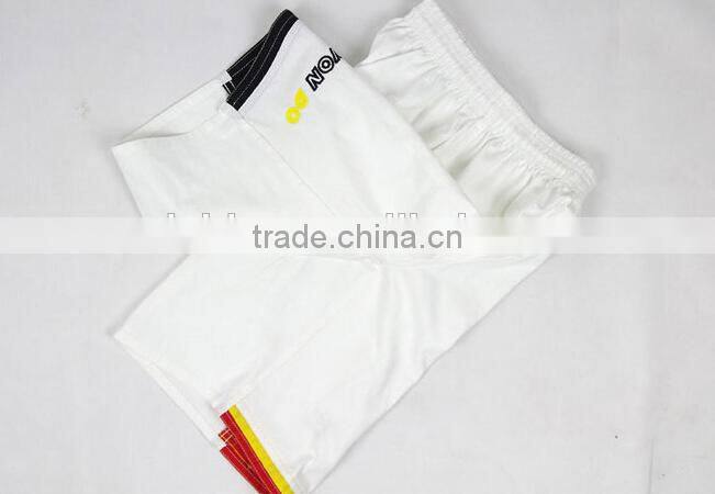 Wholesale OEM logo good quality 100% cotton short sleeve taekwondo uniform
