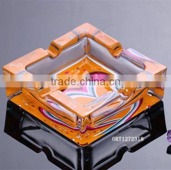 High Quality clear squared glass ashtray
