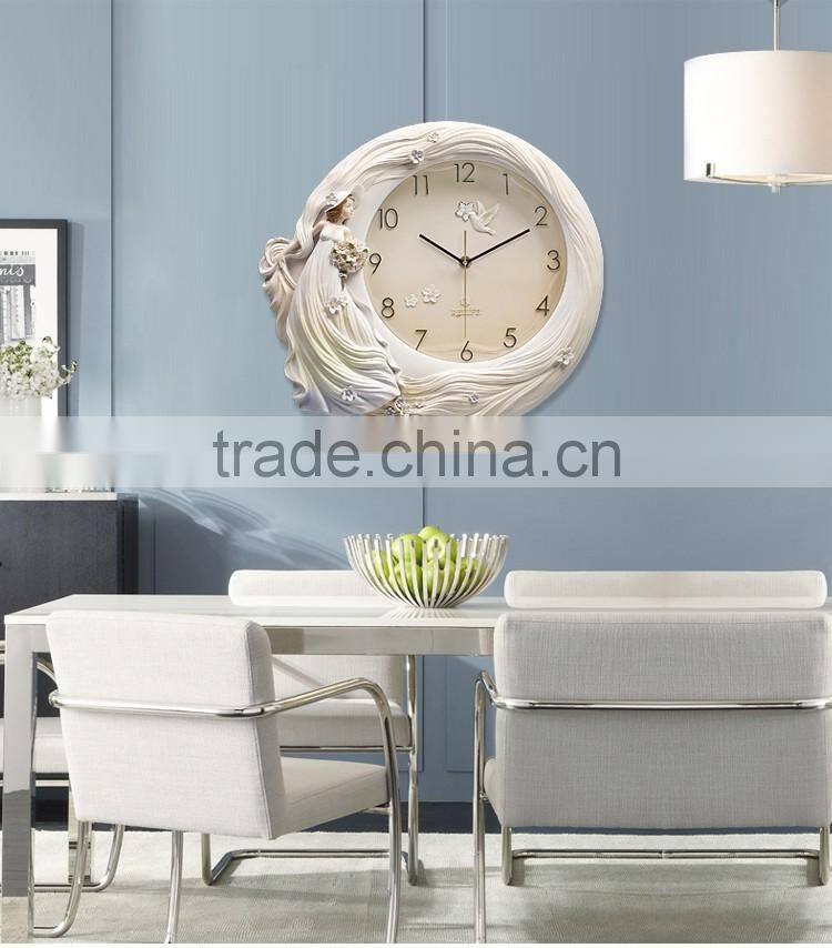 M0028 Momoda Living room dining room Creative fancy elegant 3D tree wall clock quartz home decoration gold silver art wall clock