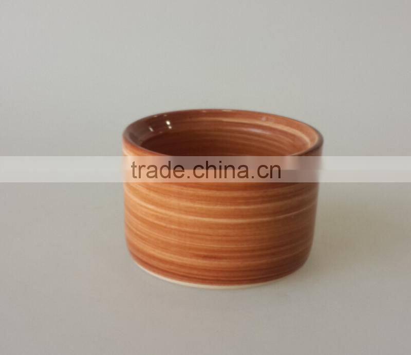 Ceramic handpaint brushed oil burner bowl