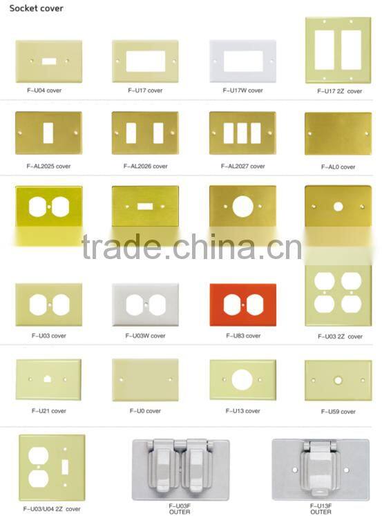 gold silver color european light waterproof socket cover