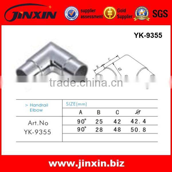90 Degree Stainless Steel Round Tube Elbow Pipe Fittings Connectors