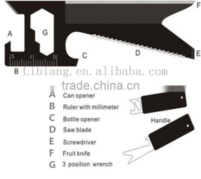 Special gift for men 7-in-1 portable foldable credit card knife