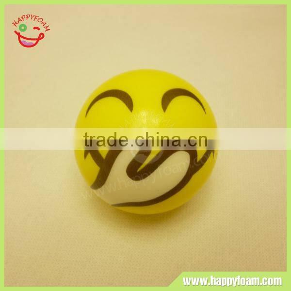 Customized LOGO emoji PU foam target stress and bouncing ball