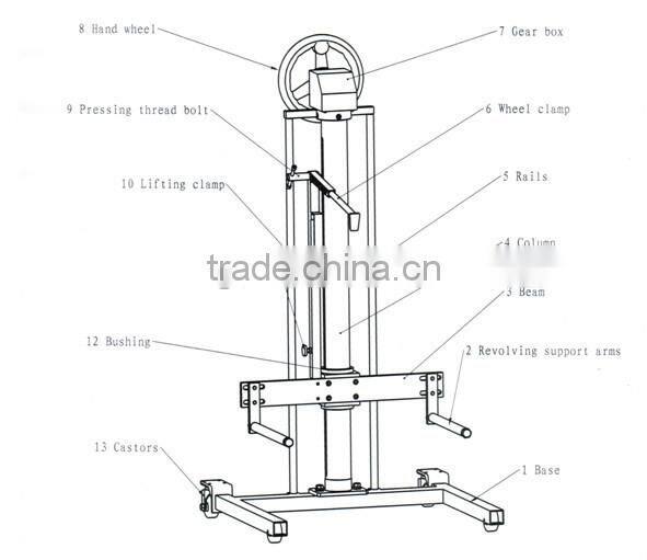 Mechanic Wheel Removal-lifter trolley Jack 75kg capacity