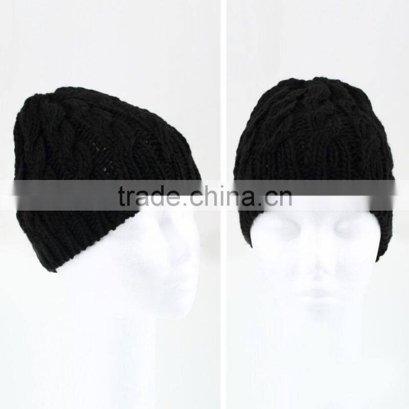 New Fashion Hat Women Warm Winter Beret Braided Beanie Crochet Knit Winter Hat knitting Hat
