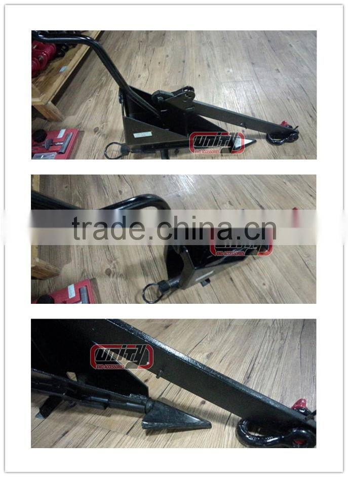 4x4 offroad vehicle black color ground anchor