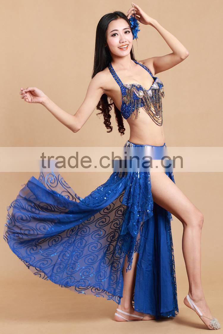 High quality sequin fringe dance top belly dancewear