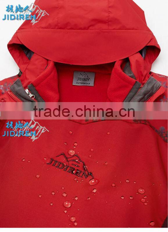 Outdoor clothing winter jacket for woman&waterproof polyester windbreaker jacket