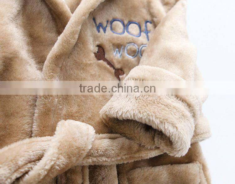Baby kids Children Animal Hooded Plush/Coral Fleece bathrobe,Cute Animal Head Hooded Print Bathrobe