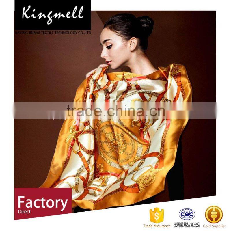 Custom design brand silk scarf supplier scarf and shawl 2016