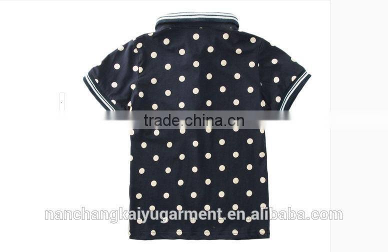 High quality dots printed cotton t-shirt for chirlden