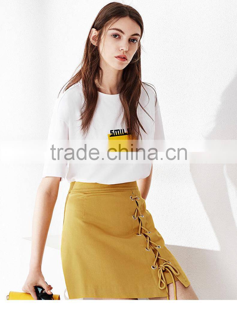 OEM Plain White Woman Fashion Design Custom Printing 100% Cotton Soft Loose Womens t shirt