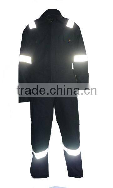 Hi Vis Reflective 100%Cotton Safety Prime Captain Coverall with custom logo