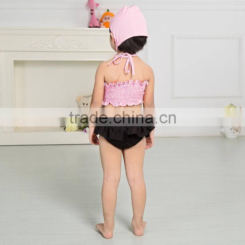 2017 Boutique summer baby swimming wear fashion beach clothing set baby bikini children swimwear