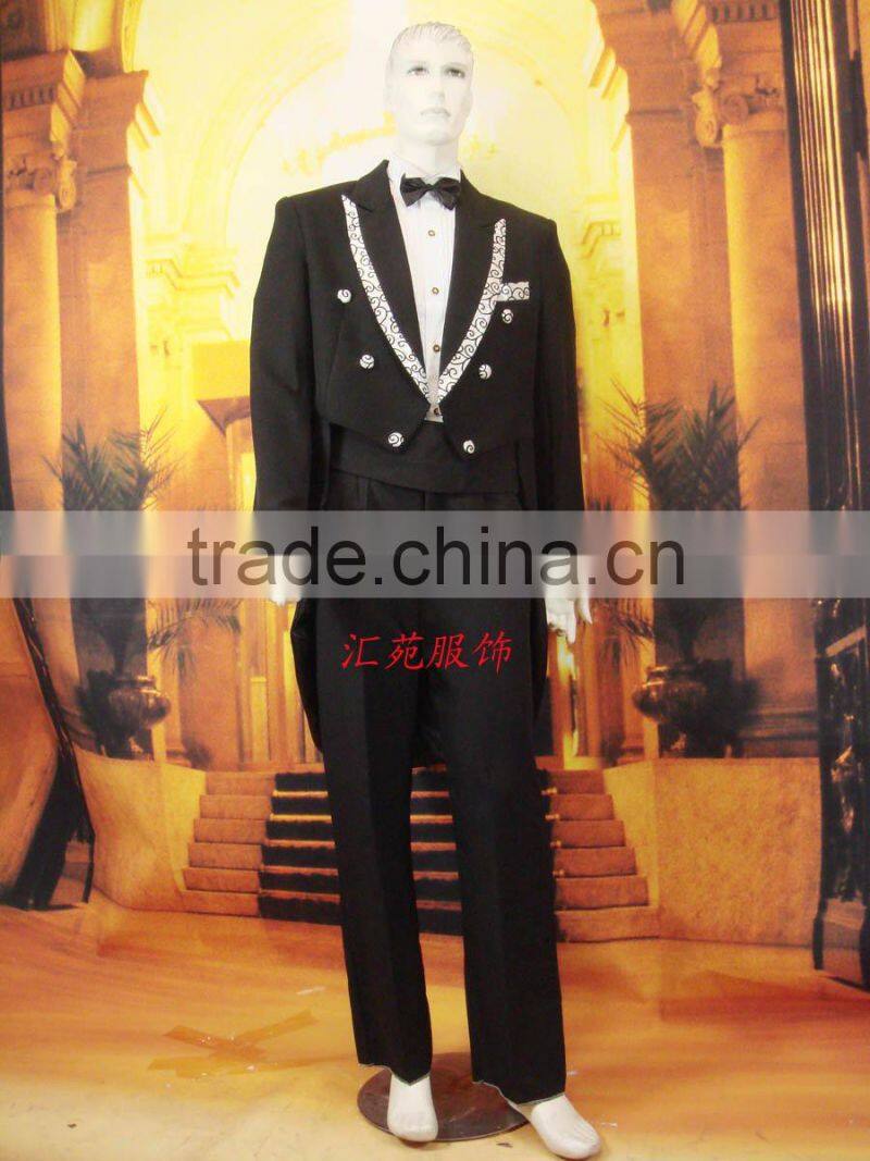 black men's wedding suit