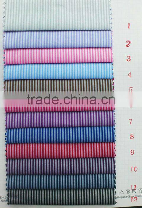 classic stripe cotton polyester shirting fabric 65 polyester 35 cotton fabric