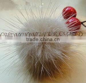 CX-F-01 Mink Fur Cute Ball Fashion Ring