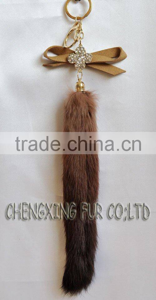 CX-R-40B Dip Dyeing Rabbit Fur Keyring