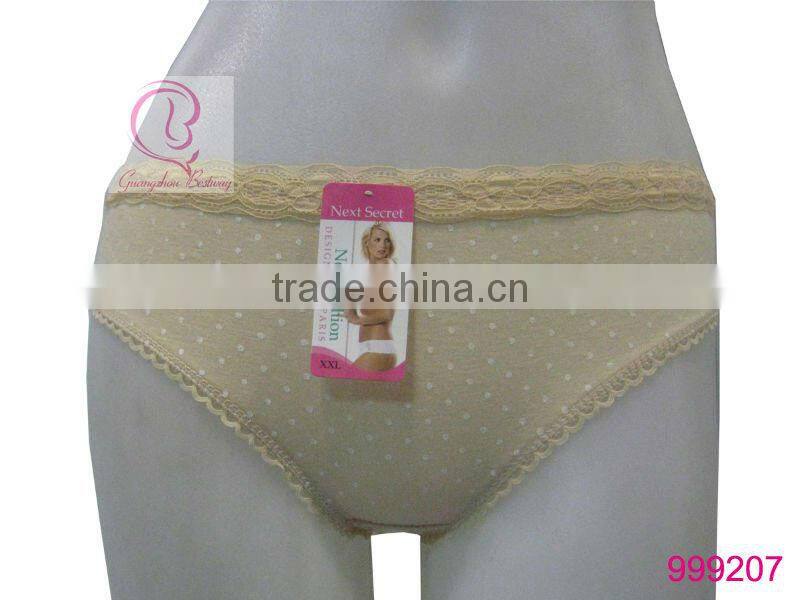 Girl sex photo of underwear with lace for girls printing dot cotton materials