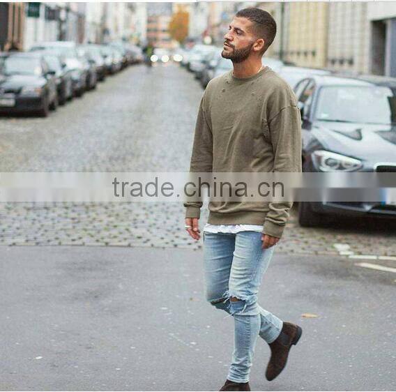 Adults fashion O-neck hole sweater Pullover Style pullover sweatshirt fleece