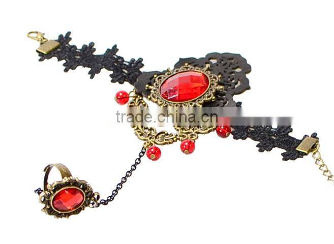 Girls lace bracelets set red diamond rose jewelry sets South Korean jewelry wholesale
