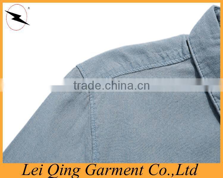 Newest men's denim shirt British style factory price,men's fashion shirt casual/dress shirts