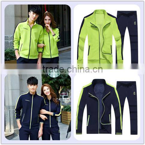 2017 OEM Wholesale tracksuit fashion couple tracksuit top design tracksuit