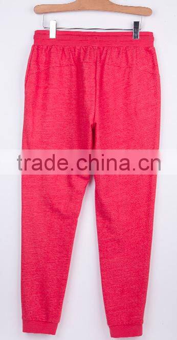 customized skinny sports pants Pop style CVC60/40 cotton wholesale cheap plain blank pants