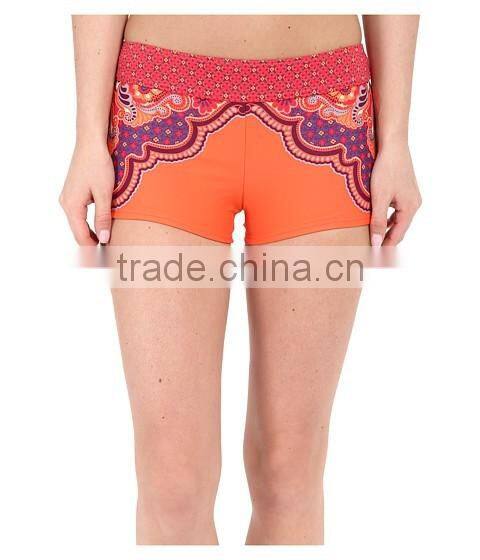 women swimming pants printing dry fit sports shorts