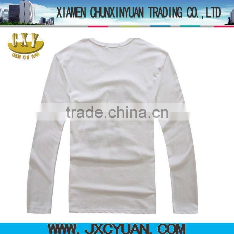 wholesale fashion design long sleeve men t shirt with printing