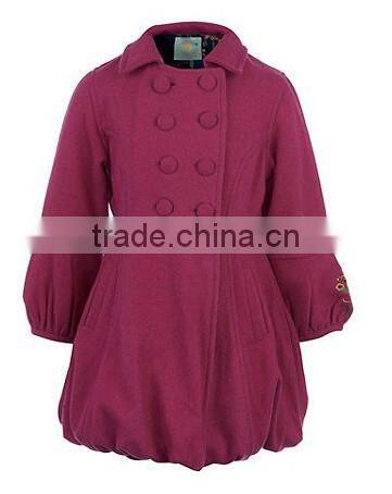 Custom Long Winter Coat For Kids/Kids Wool Coat Wholesale/Kids Clothing Manufacture In China