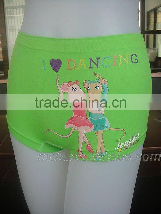 Seamless funny printing boxer intimates ladie's boxer shorts woman underwear