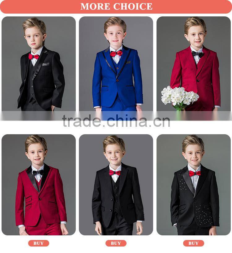 ELPA fancy flower boy black designer 3 piece formal suits for boys