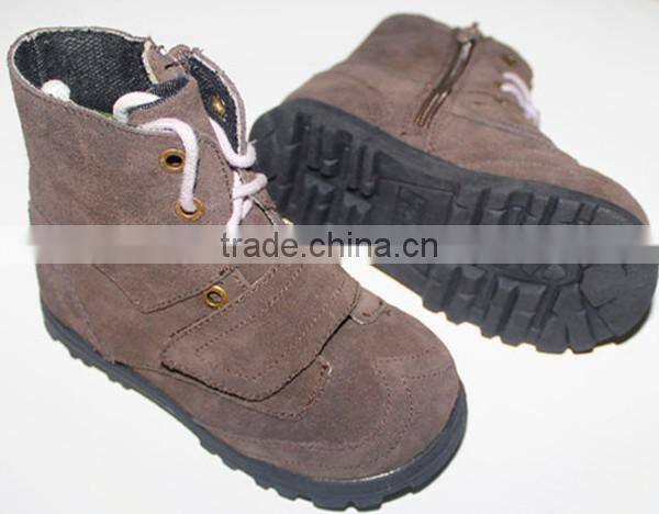 Winter Kids Shoes Safety Soft Sole leather kids Boots