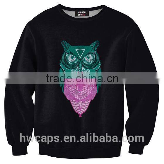 wholesale crew neck custom 3d printing sweatshirt no minimum