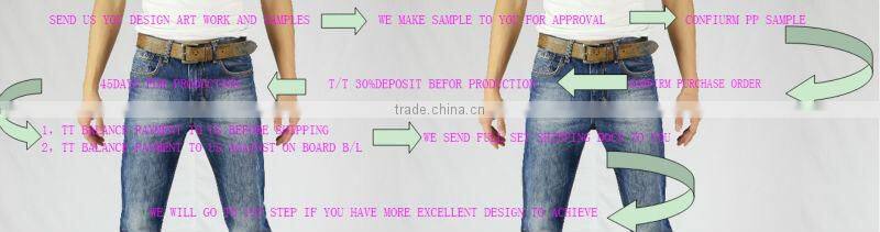 Dk blue OEM/Wholesale HIGH-END100% cotton jeans kids fashion jeans