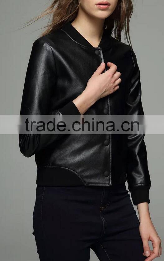 Runwaylover EY1043C women pu leather jackets ladies short jackets
