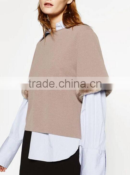 Runwaylover EY2379B New Style 2017 Ladies Elegant Pure Color Pullover Hoodie