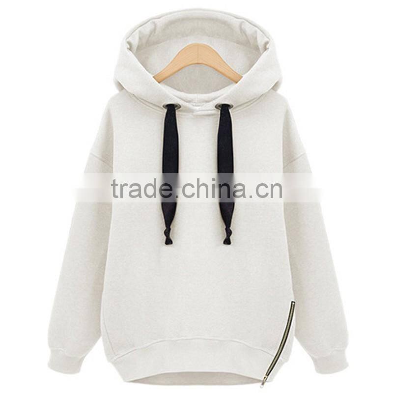 Cheap Ladies thick fleece large size loose blank hoodies