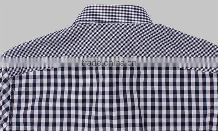 Wholesale brand short sleeve plaids men dress &causal shirt with good quality