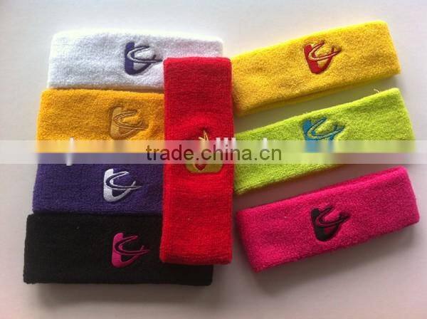 Fashion sports lycra/polar fleece elastic headband for yoga running sweatband
